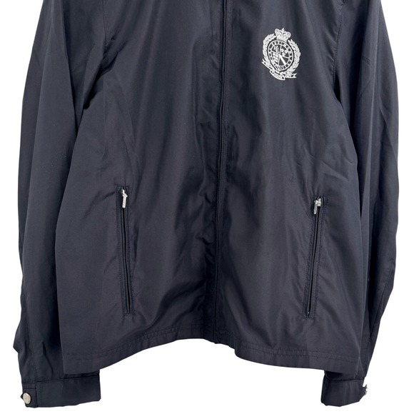 Lauren Ralph Lauren Jacket Black Full Zip M Full Zip Crest Windbreaker Old Money - Picture 4 of 13